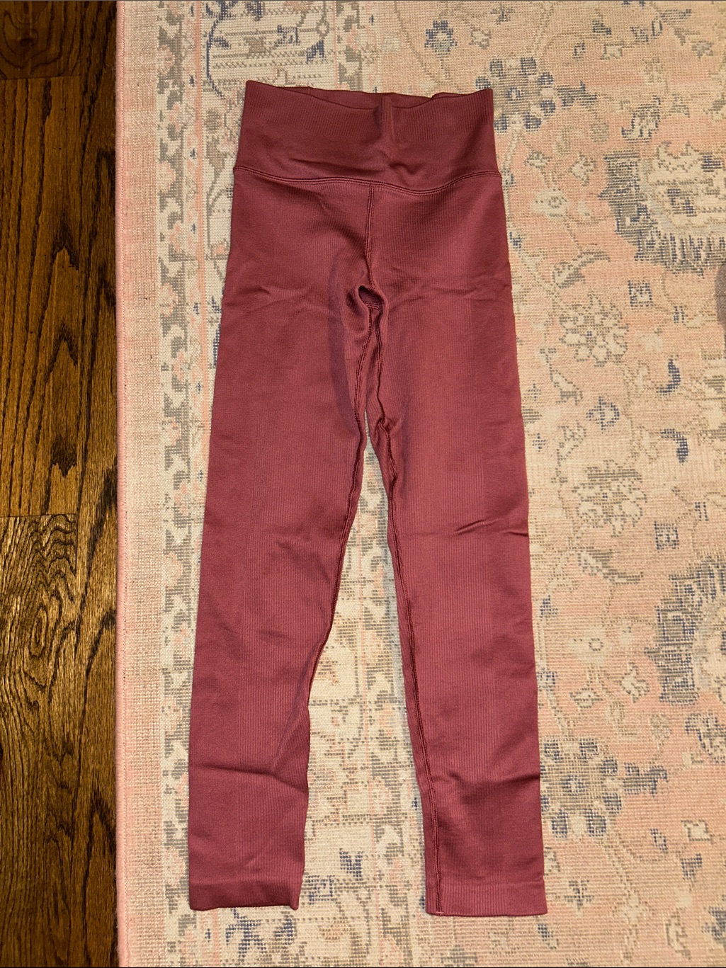 Athleta Kids Ribbed High-Waist Leggings - Mauve